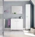 MUEBLE DE BAÑO CON ESPEJO LC1 BLANCO 81X46CM - 1