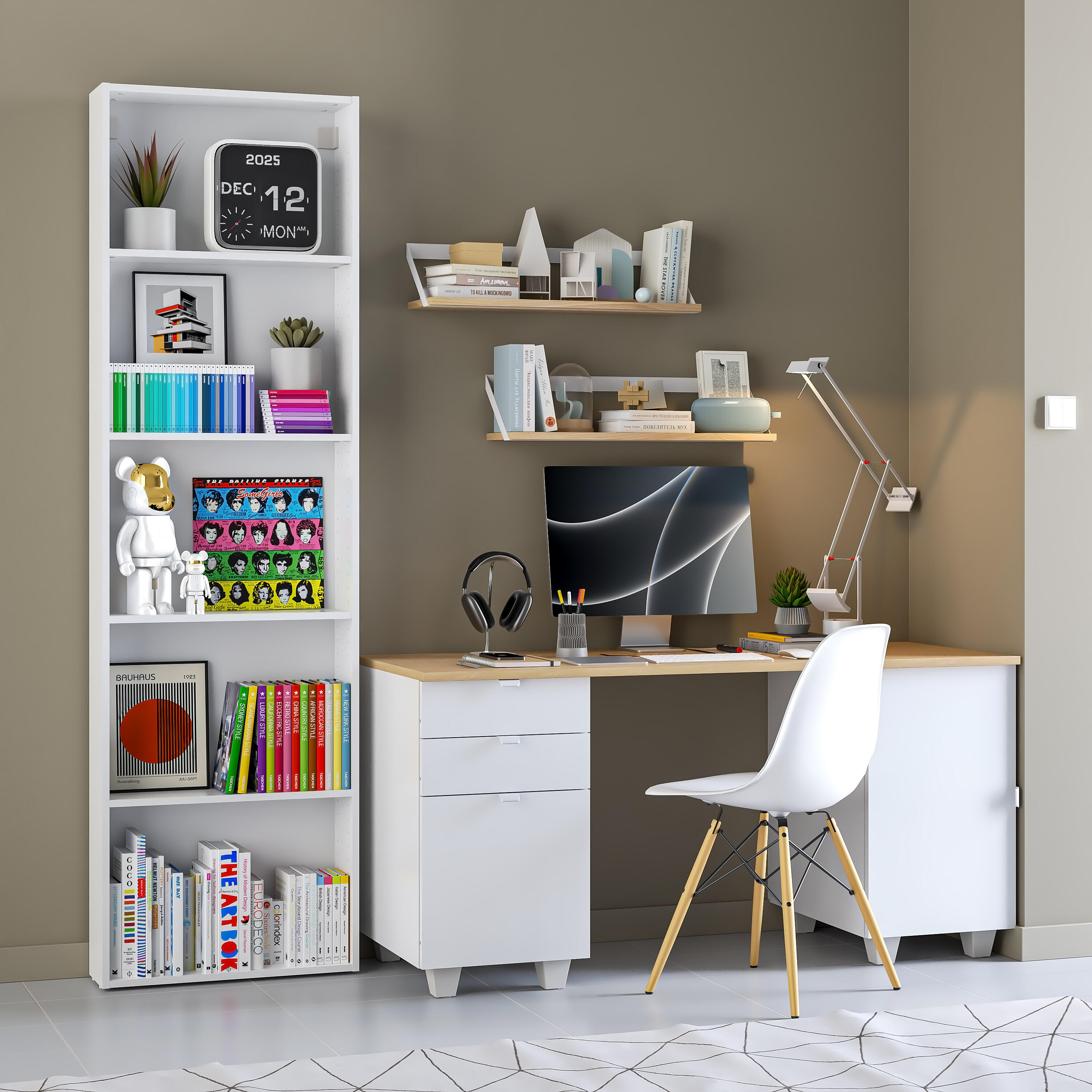 Lot de 2 Etagères SPACEO Evo'M blanc pour caisson L.60 X P.18cm - 6