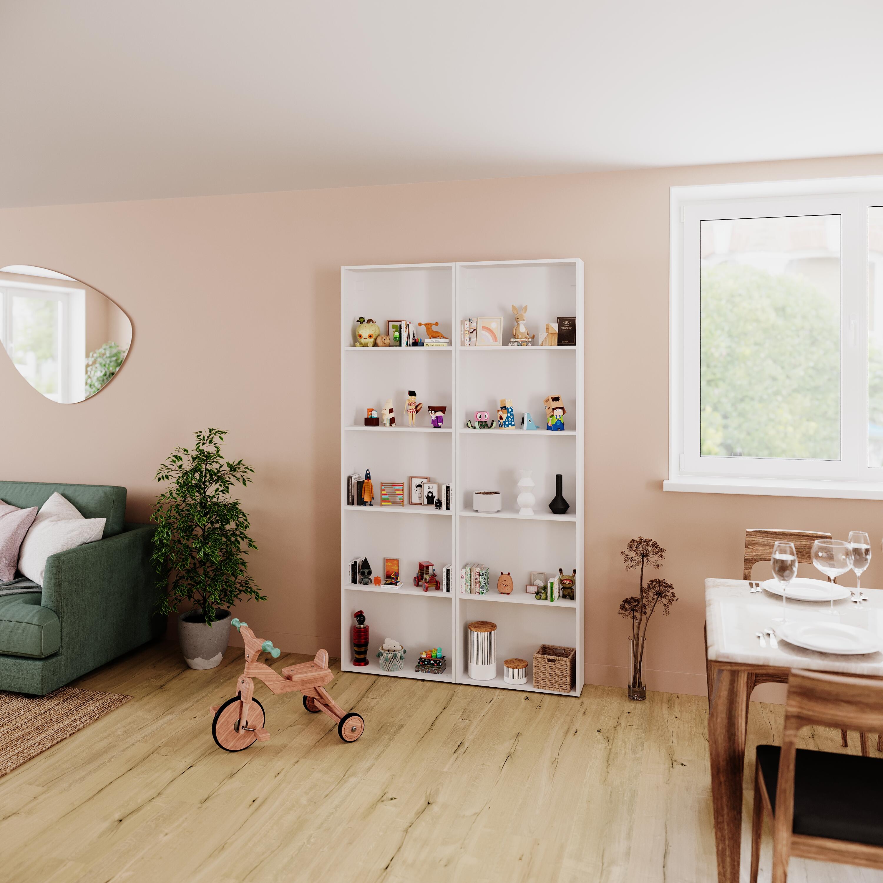 Lot de 2 Etagères SPACEO Evo'M blanc pour caisson L.60 X P.18cm - 4