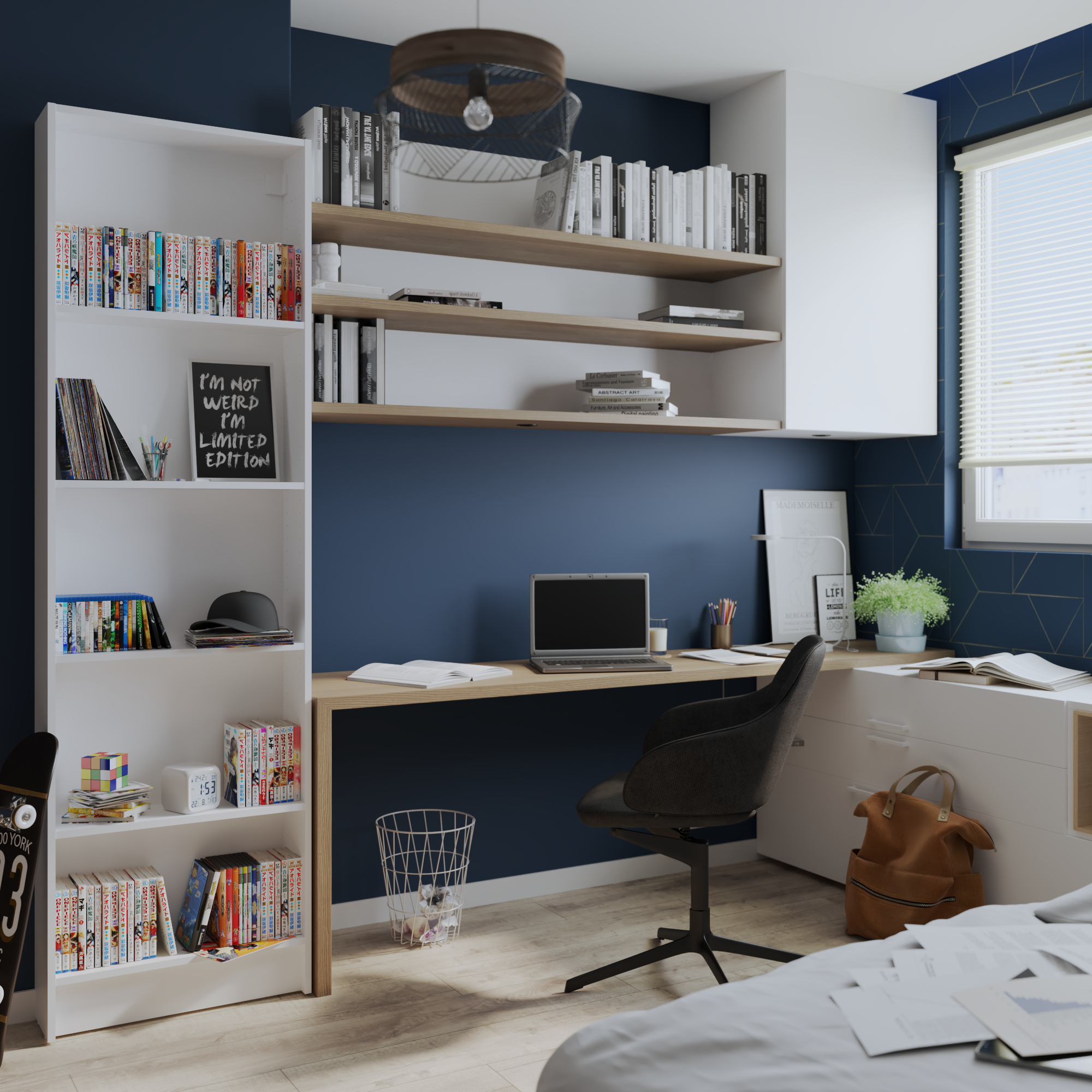 Lot de 2 Etagères SPACEO Evo'M blanc pour caisson L.60 X P.18cm - 2