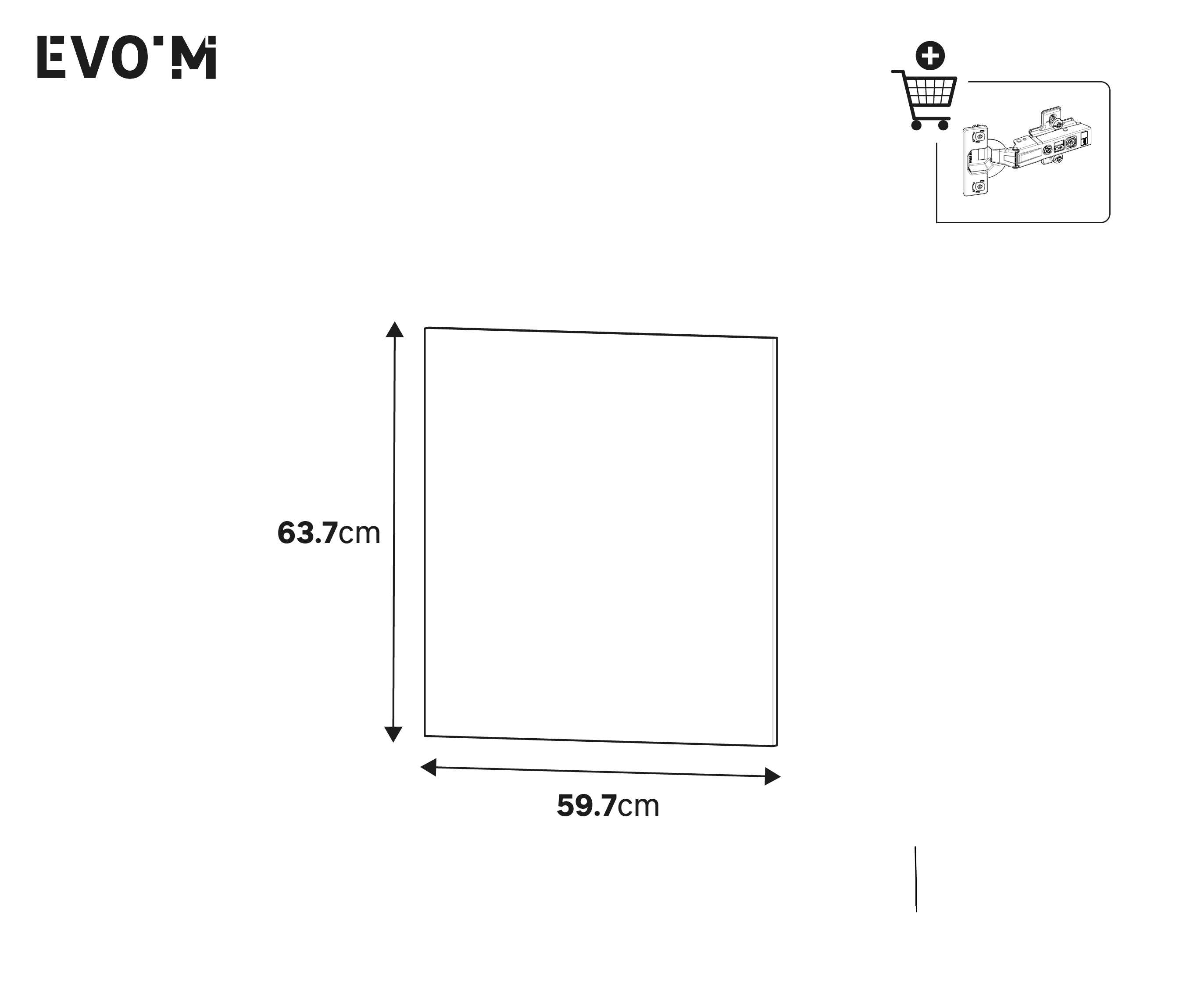 Porta de móvel de bater Spaceo Evo'M Riga castanho 59.7x 1.8X 63.7 cm - 5