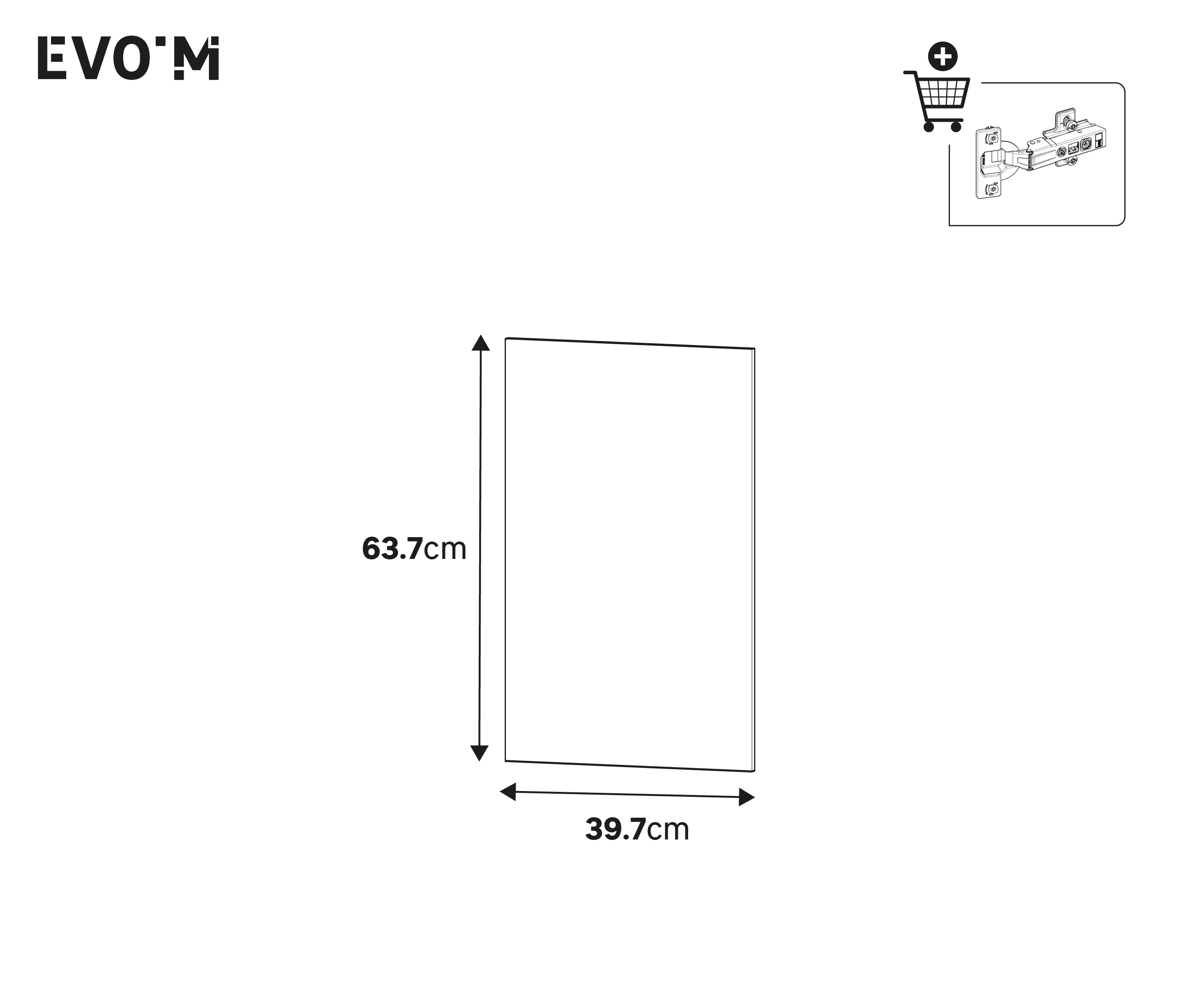 Porta de móvel de bater Spaceo Evo'M Riga branco 39.7x 1.8X 63.7 cm - 4