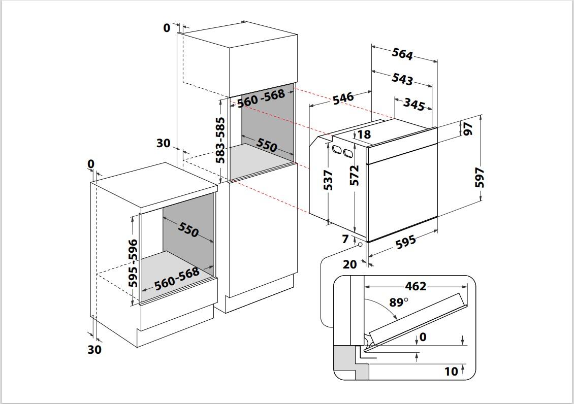 Horno WHIRLPOOL WOI4S8PM1XA multifunción 73L pirólisis acero inoxidable Clase A+ - 14