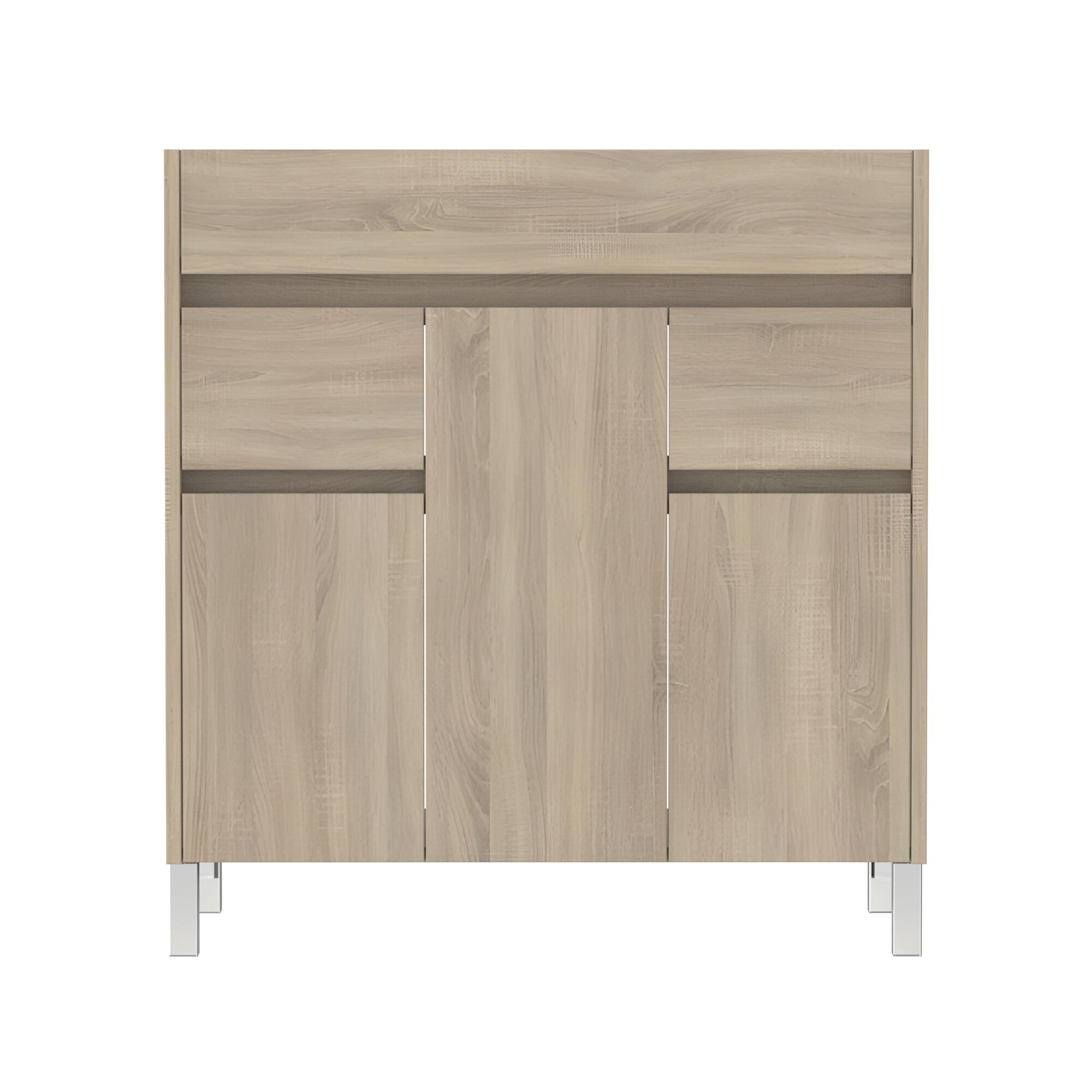 MUEBLE DE BAÑO LONDRES ROBLE 80X45CM 3 PUERTAS Y 2 CAJONES - 4
