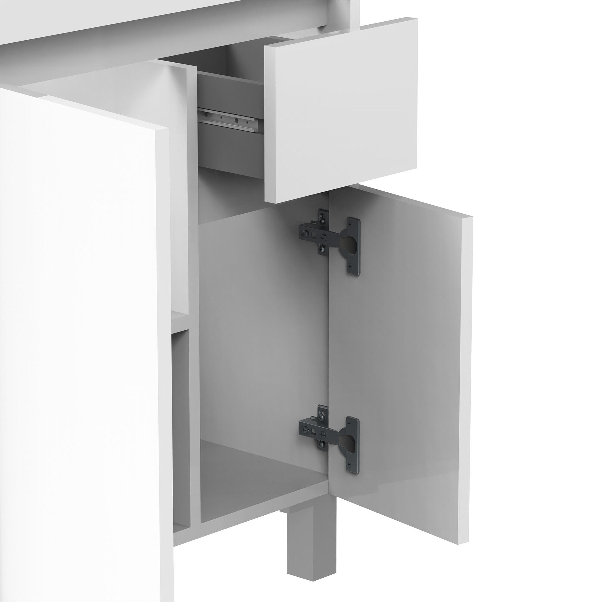 MUEBLE DE BAÑO LONDRES BLANCO 60X45CM 2 PUERTAS Y 1 CAJON - 5