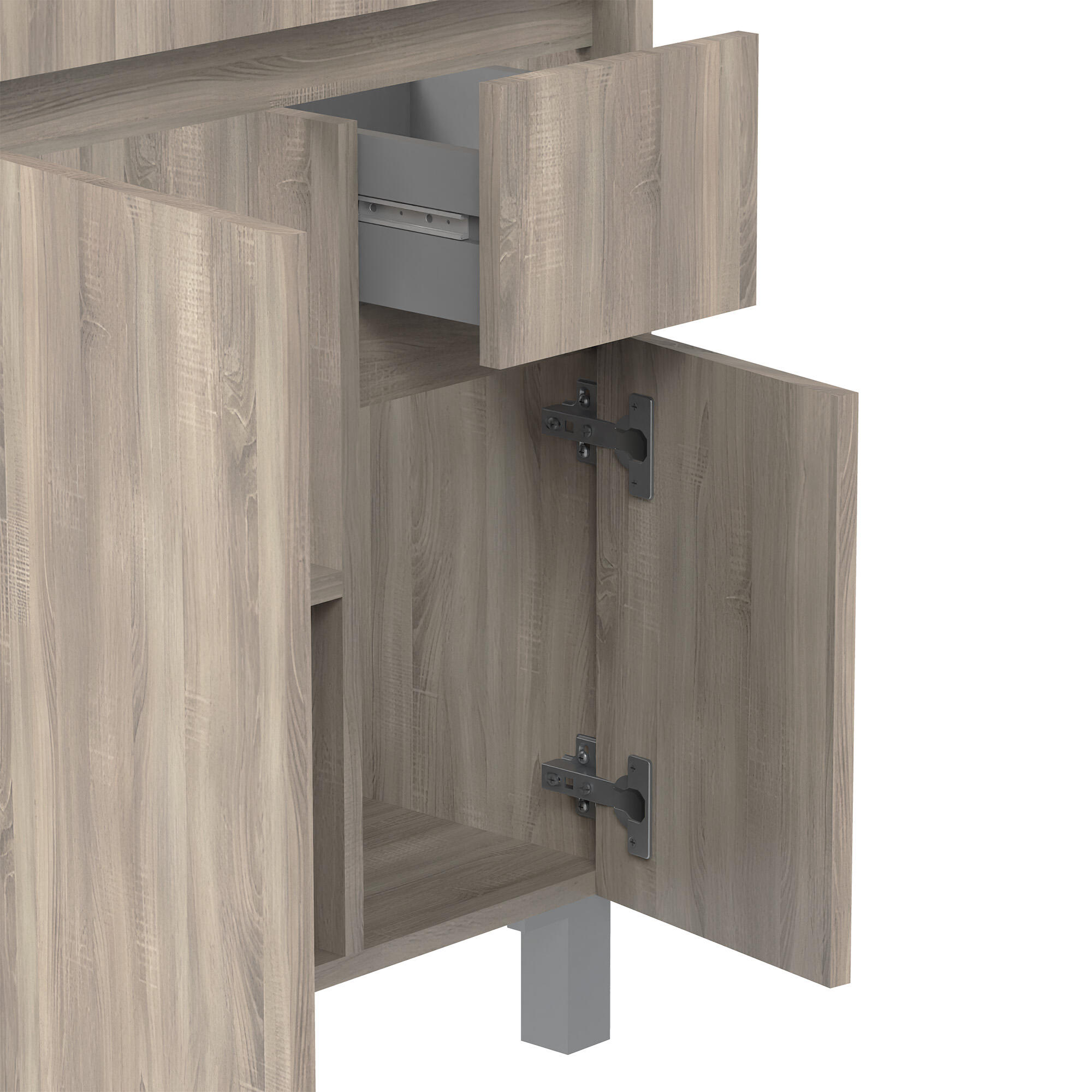 MUEBLE DE BAÑO LONDRES ROBLE 80X45CM 3 PUERTAS Y 2 CAJONES - 5