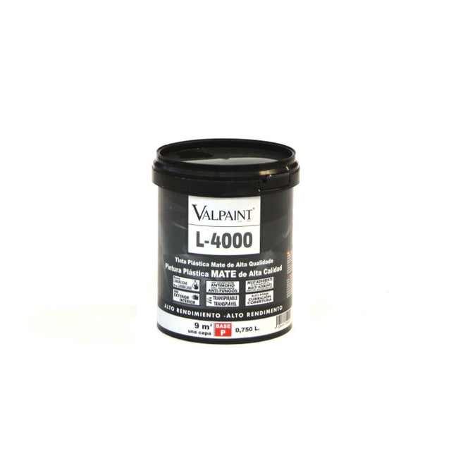 BASE PINTURA PLÁSTICA INTERIOR/EXTERIOR MATE L4000 750ML TONOS CLAROS