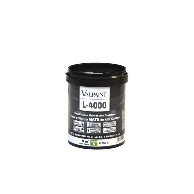 BASE PINTURA PLÁSTICA INTERIOR/EXTERIOR MATE L4000 750ML TONOS MEDIOS
