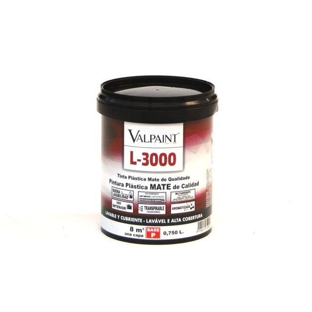 BASE PINTURA PLÁSTICA INTERIOR/EXTERIOR MATE L3000 750ML TONOS CLAROS