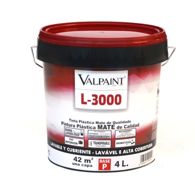 BASE PINTURA PLÁSTICA INTERIOR/EXTERIOR MATE L3000 4L TONOS CLAROS