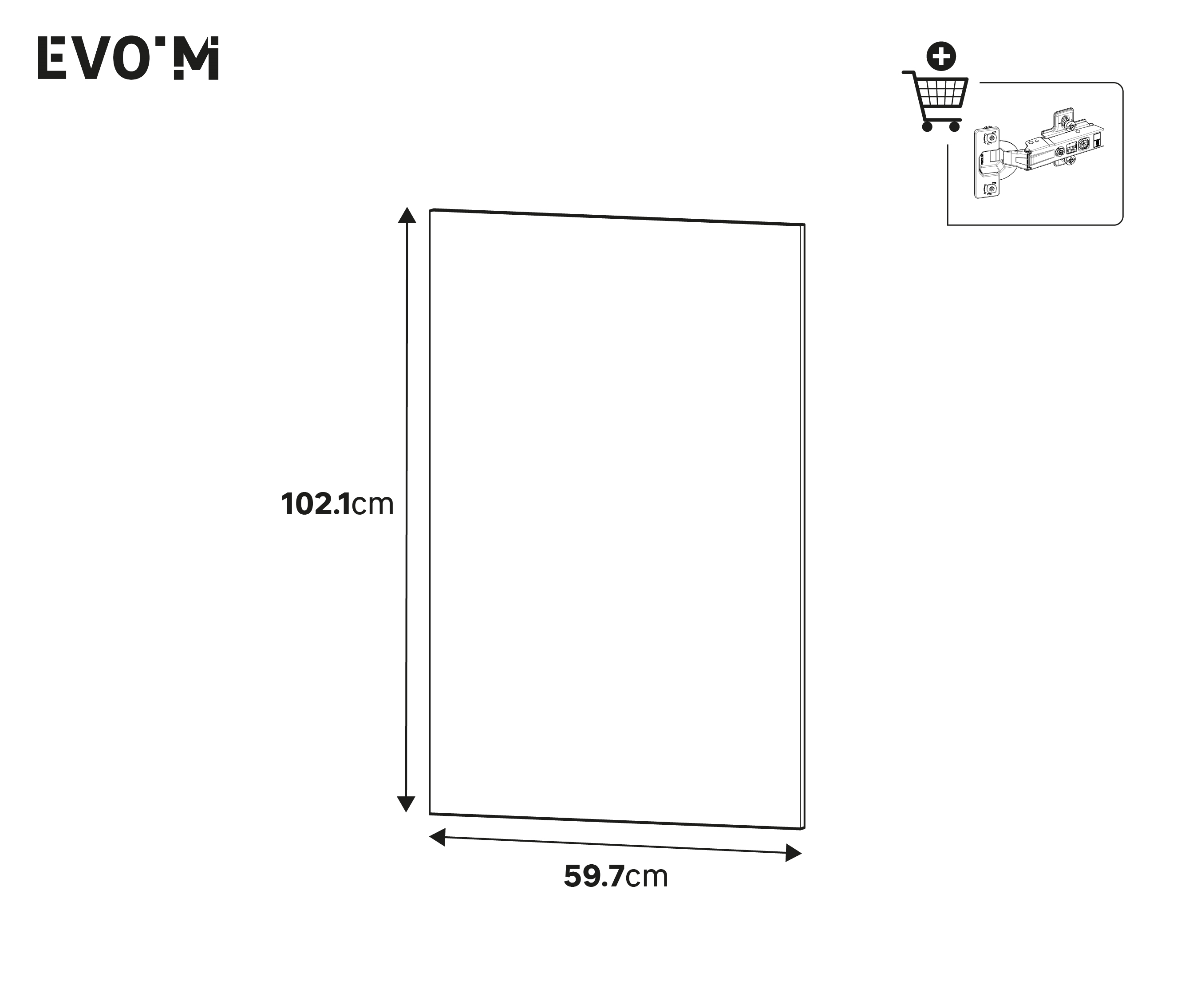 Porta de móvel de bater Spaceo Evo'M Riga castanho 59.7x 1.8X 102.1 cm - 3
