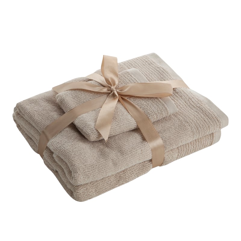 Komplet trzech ręczników Lari 30x50 50x90 70x140 beżowy