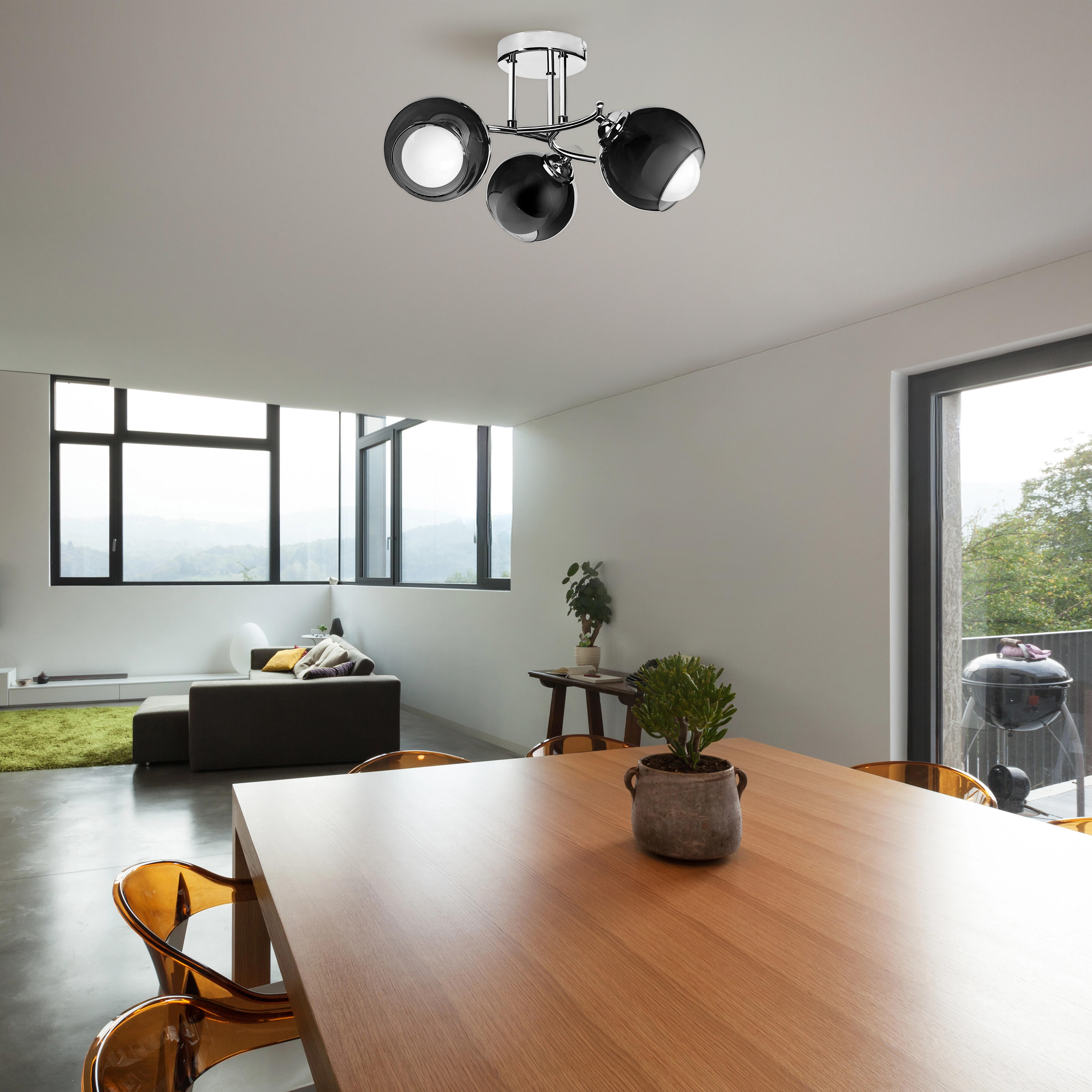 Lampa wisząca Paloma szara 3 x E27 Activejet - 3