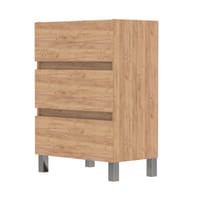 MUEBLE DE BAÑO LIMA ROBLE 60X39CM 3 CAJONES - 3