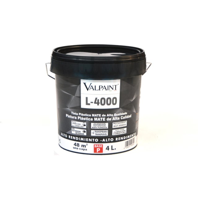 BASE PINTURA PLÁSTICA INTERIOR/EXTERIOR MATE L4000 4L TONOS CLAROS