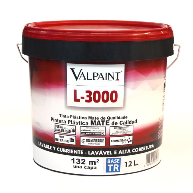 BASE PINTURA PLÁSTICA INTERIOR/EXTERIOR MATE L3000 12L TONOS INTENSOS