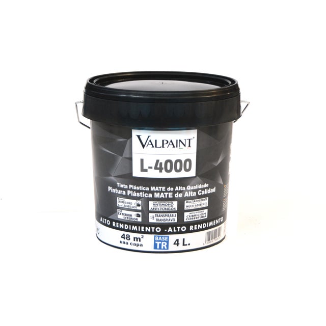 BASE PINTURA PLÁSTICA INTERIOR/EXTERIOR MATE L4000 4L TONOS INTENSOS