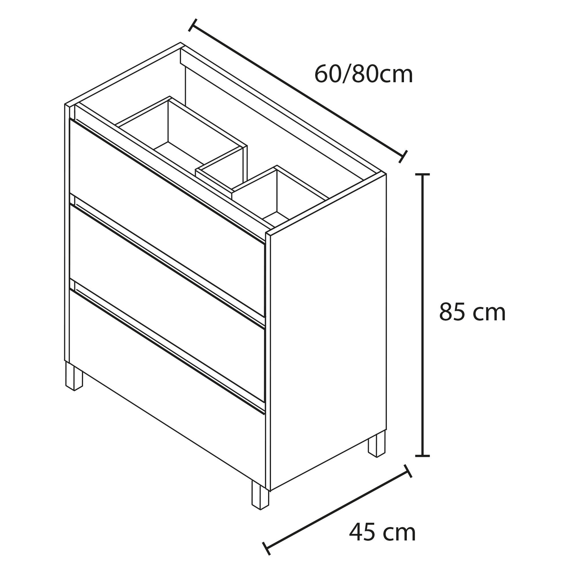 MUEBLE DE BAÑO NOVA  BLANCO 60X45CM - 6