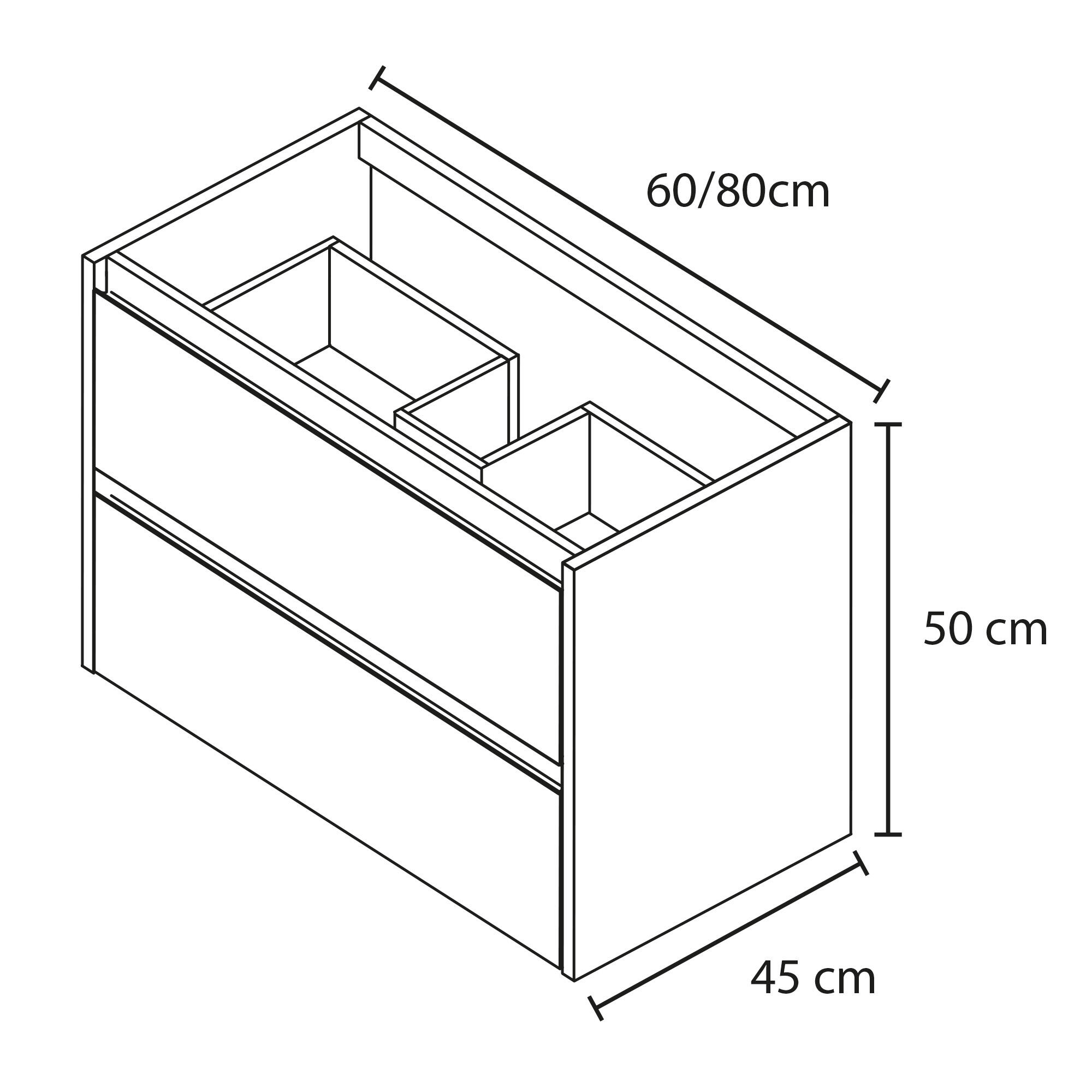 MUEBLE DE BAÑO NOVA VAINILLA 60X45CM - 6