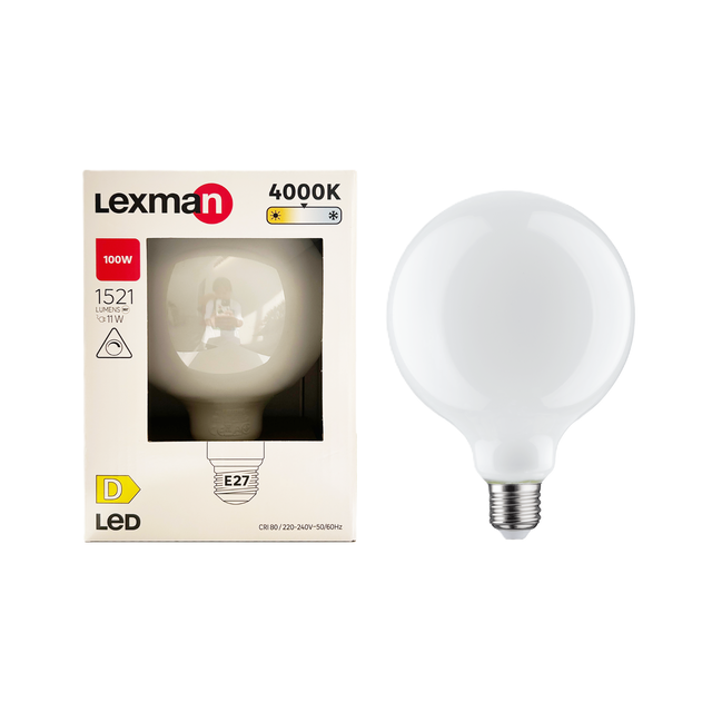 Żarówka E27 biała barwa 4000k 1521 lumenów 11W LEXMAN