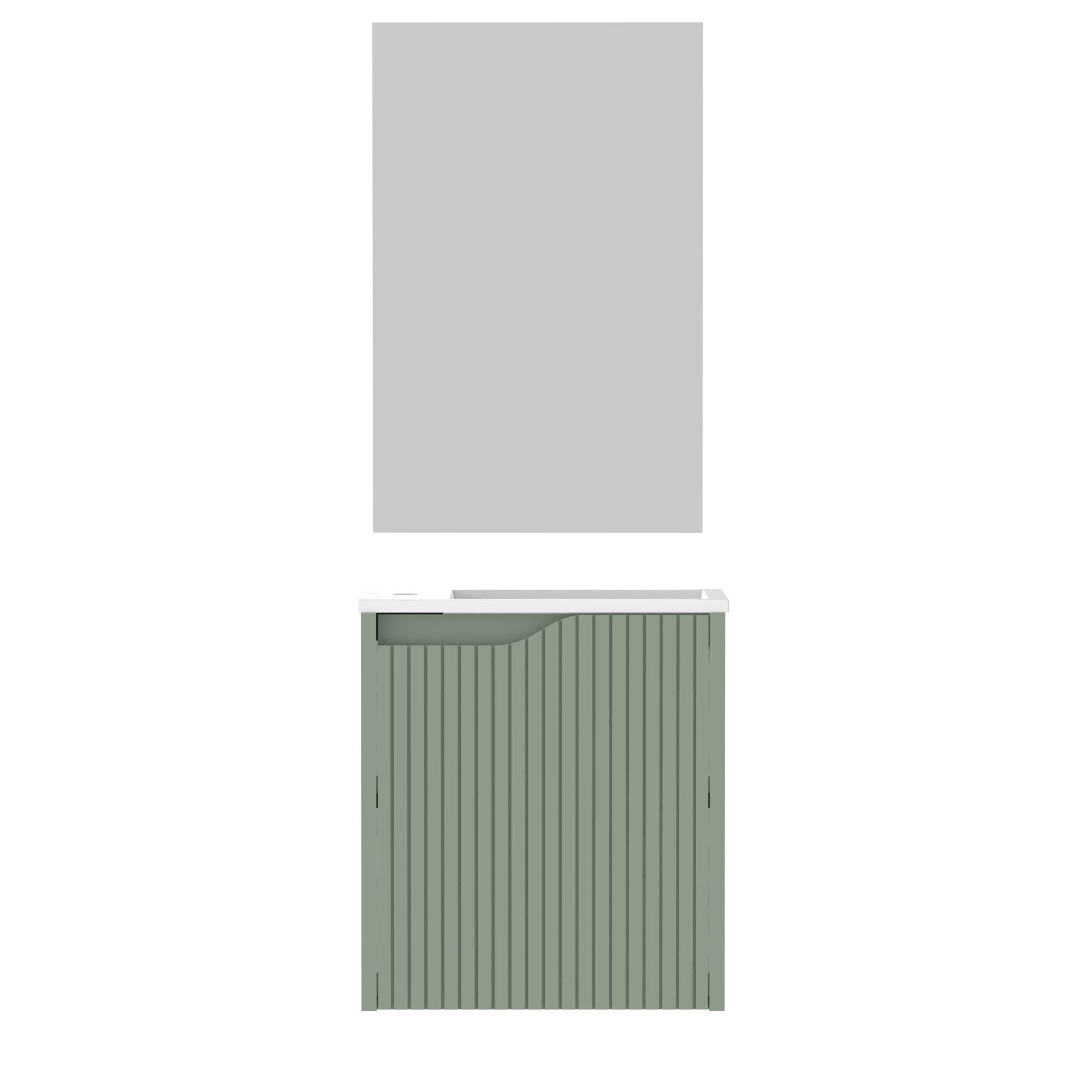 MUEBLE DE BAÑO CON LAVABO NOVA MINI VERDE 50X33CM 1 PUERTA - 5