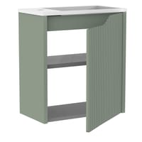 MUEBLE DE BAÑO CON LAVABO NOVA MINI VERDE 50X33CM 1 PUERTA - 6