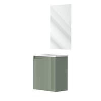 MUEBLE DE BAÑO CON LAVABO NOVA MINI VERDE 50X33CM 1 PUERTA - 4