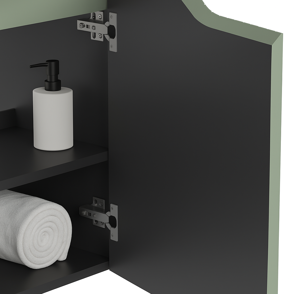MUEBLE DE BAÑO CON LAVABO NOVA MINI VERDE 50X33CM 1 PUERTA - 7