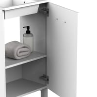 MUEBLE DE BAÑO CON LAVABO PARIS BLANCO 50X33CM 1 PUERTA - 7