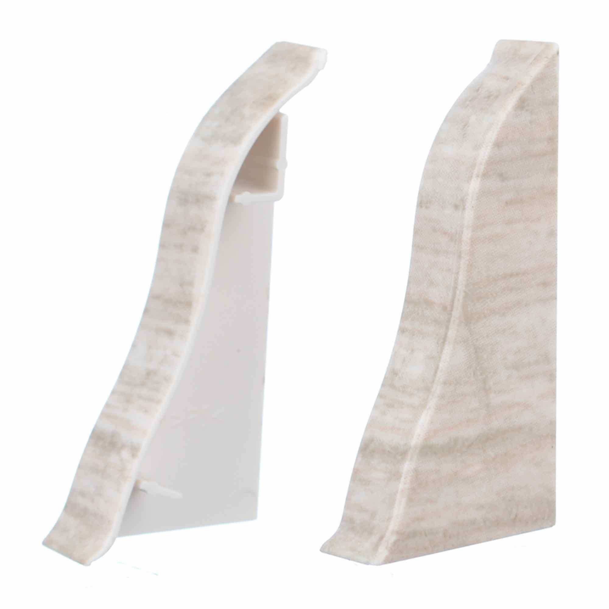 Terminatie pentru plinta PVC, Country 55.58, stejar, 2 buc/pachet