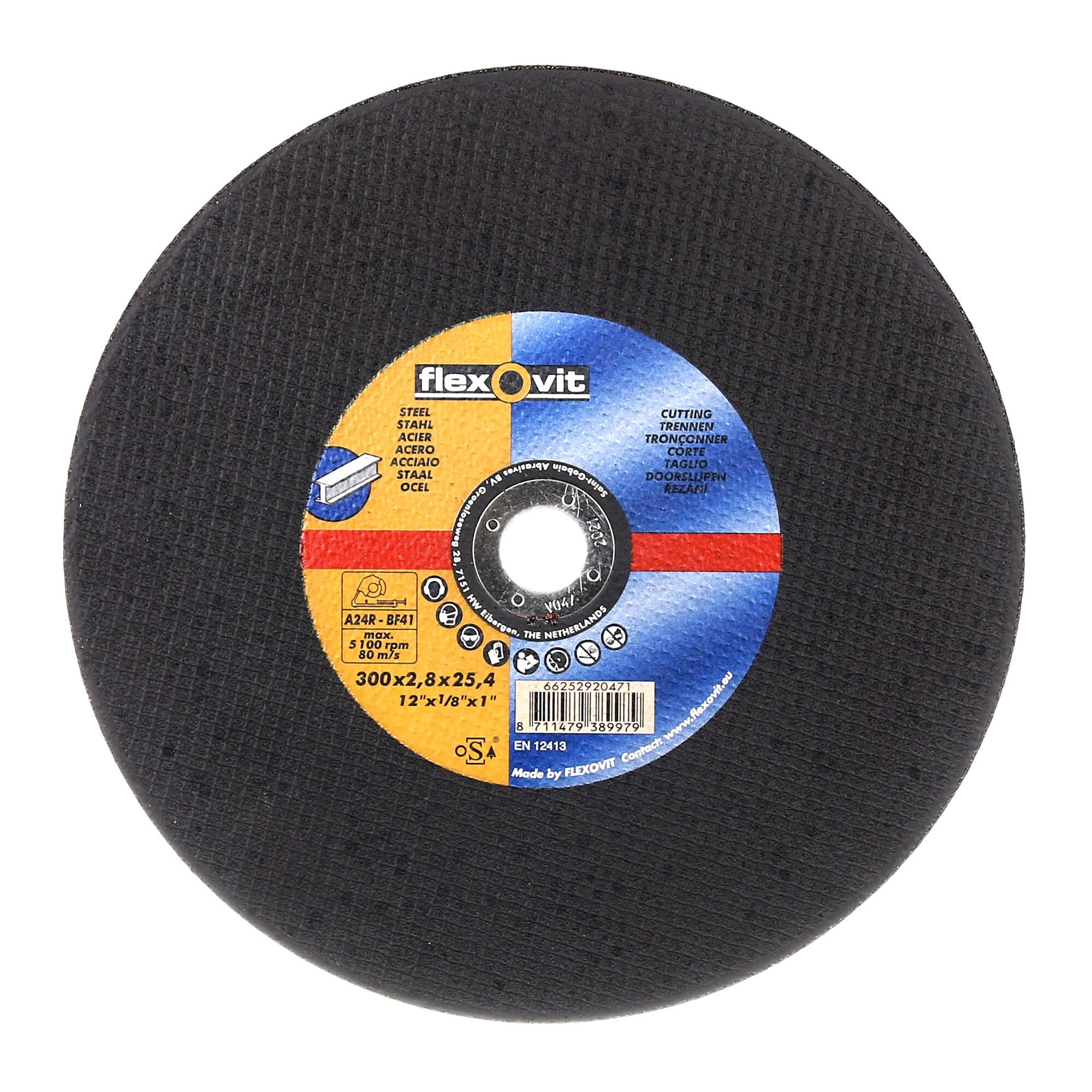 Disc taiere Flexovit, pentru otel/metal, Ø 300 x 2.8 mm