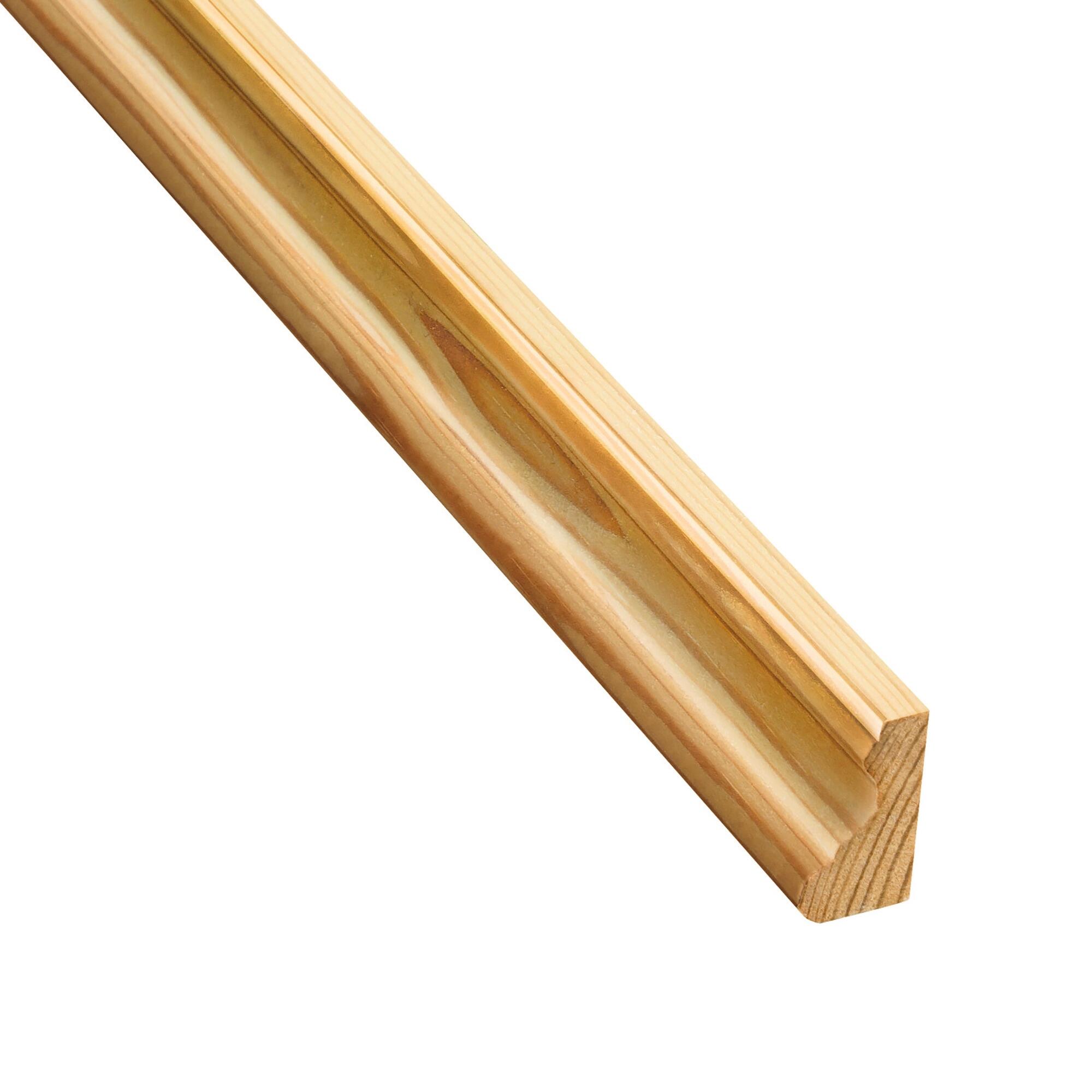 Ornament coltar, lemn pin, 14 x 28 x 2400 mm
