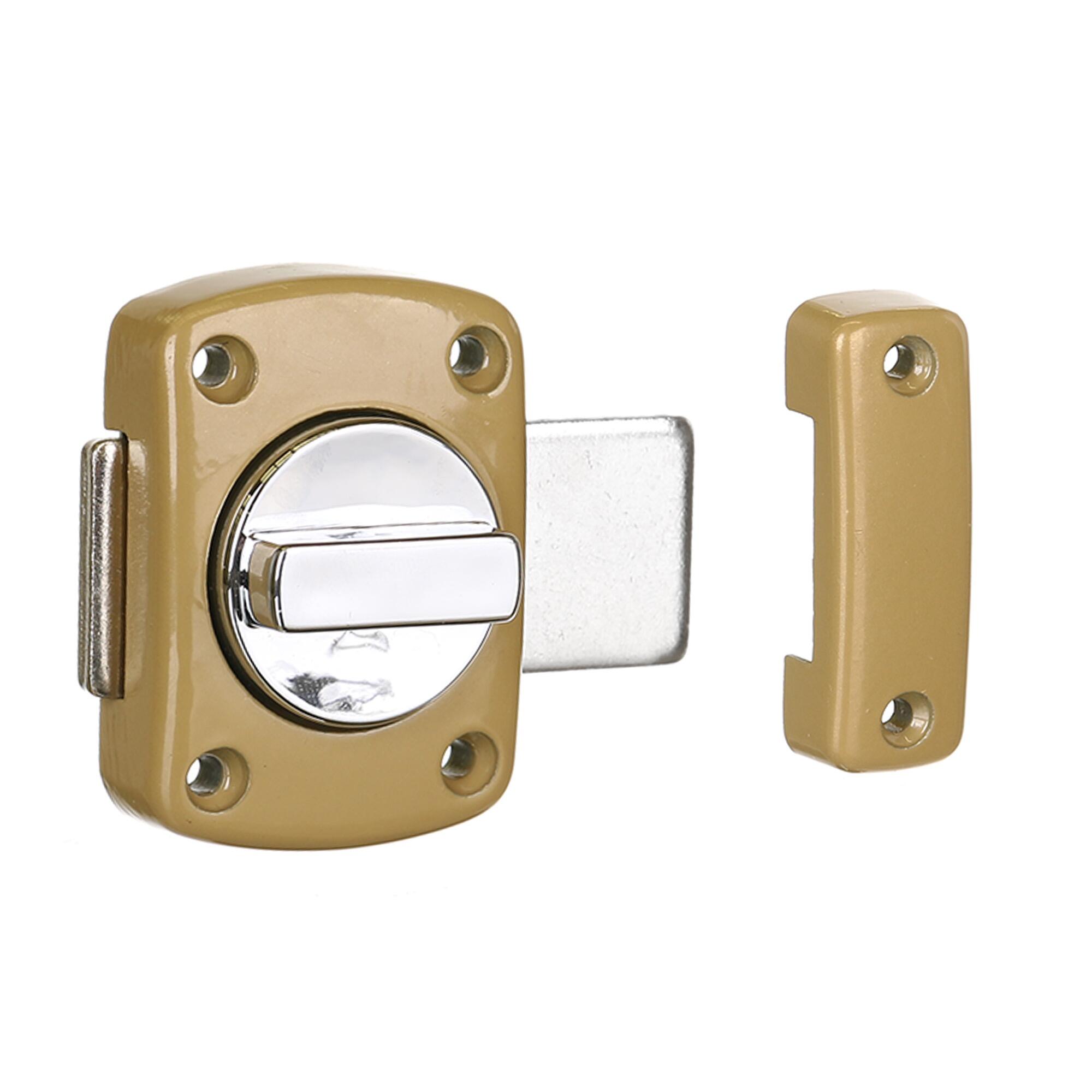 Incuietoare usa Alouette, aplicata, inchidere cu cilindru, bronz