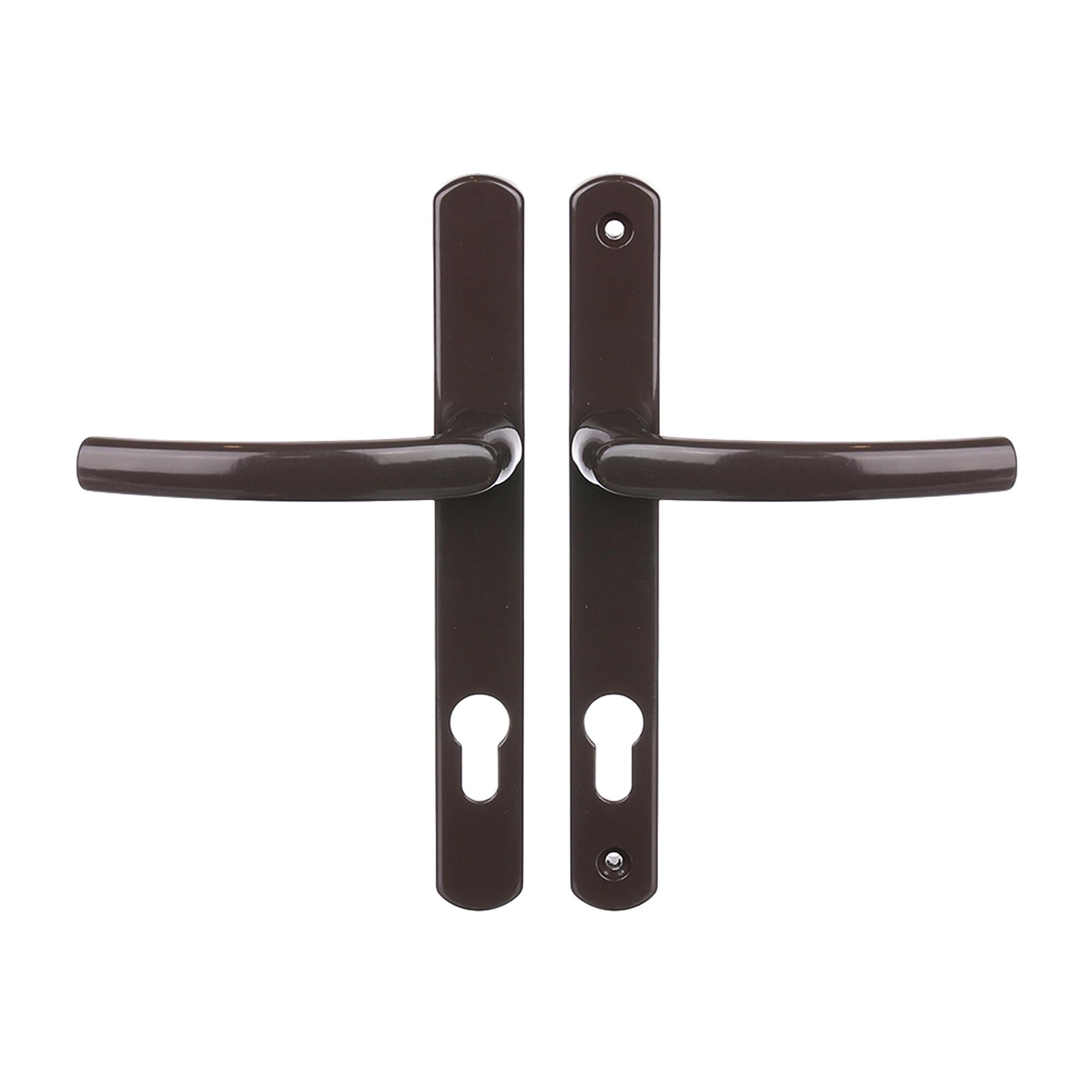 Maner cu sild usa PVC, Filiz, 85 mm, pentru cilindru, aluminiu, maro