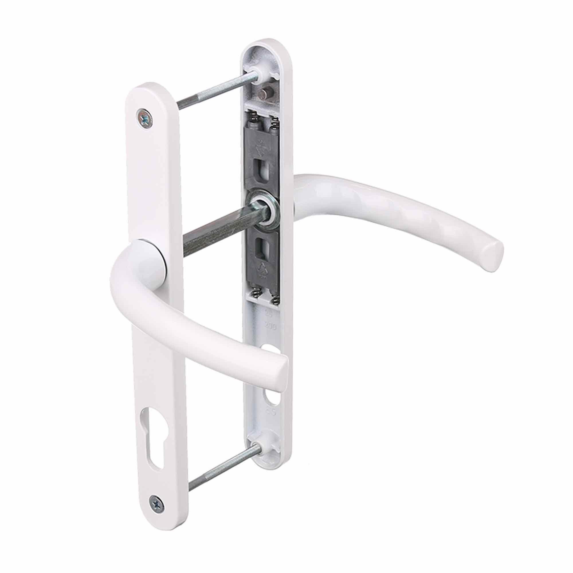 Maner cu sild usa PVC, Safir, 85 mm, pentru cilindru, aluminiu, alb