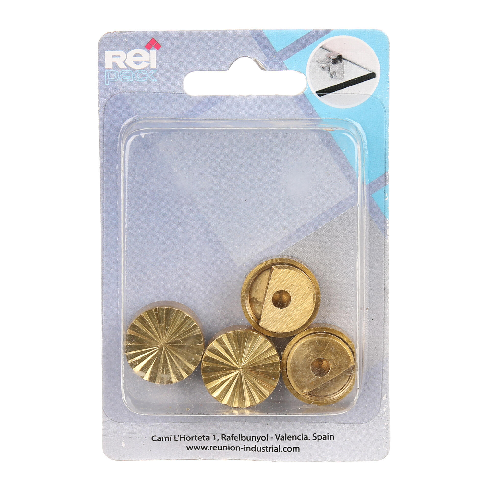 Suport oglinda Rei, 2-5 mm, max 2 kg, auriu (set 4 buc)