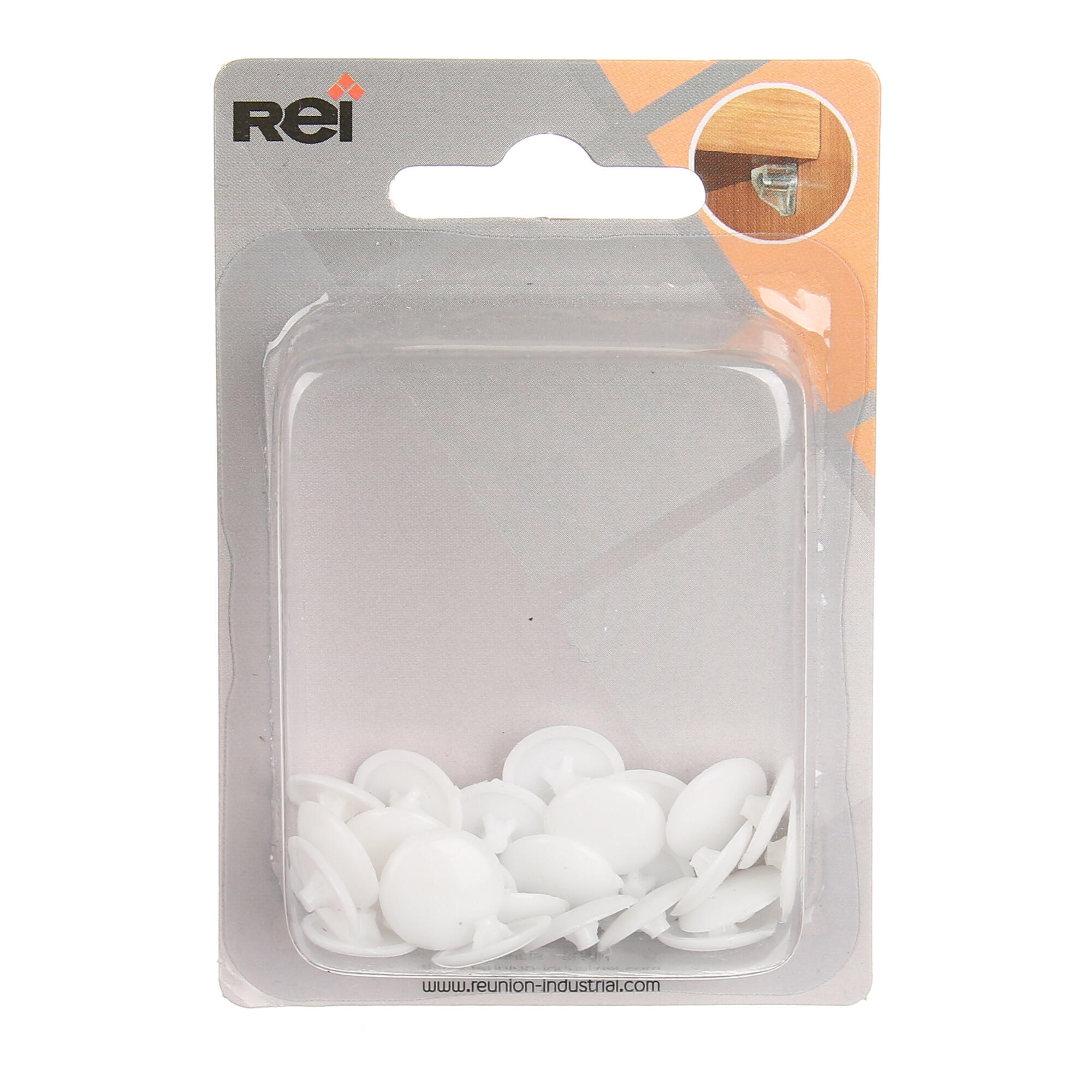Capace mascare surub, ABS, Ø 12 mm, alb (set 25 buc)