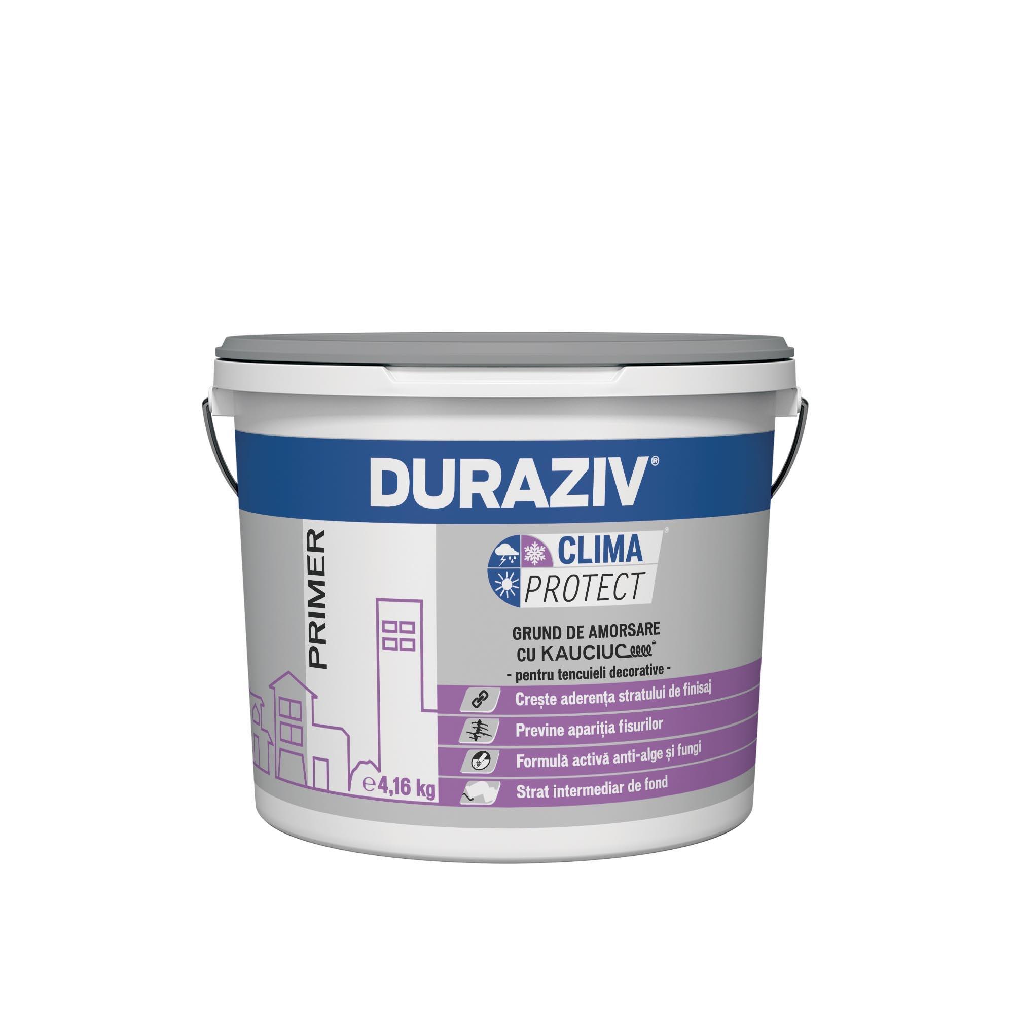Amorsa Duraziv Clima Protect pentru tencuiala decorativa, exterior, gri Grigio, 4.16 kg