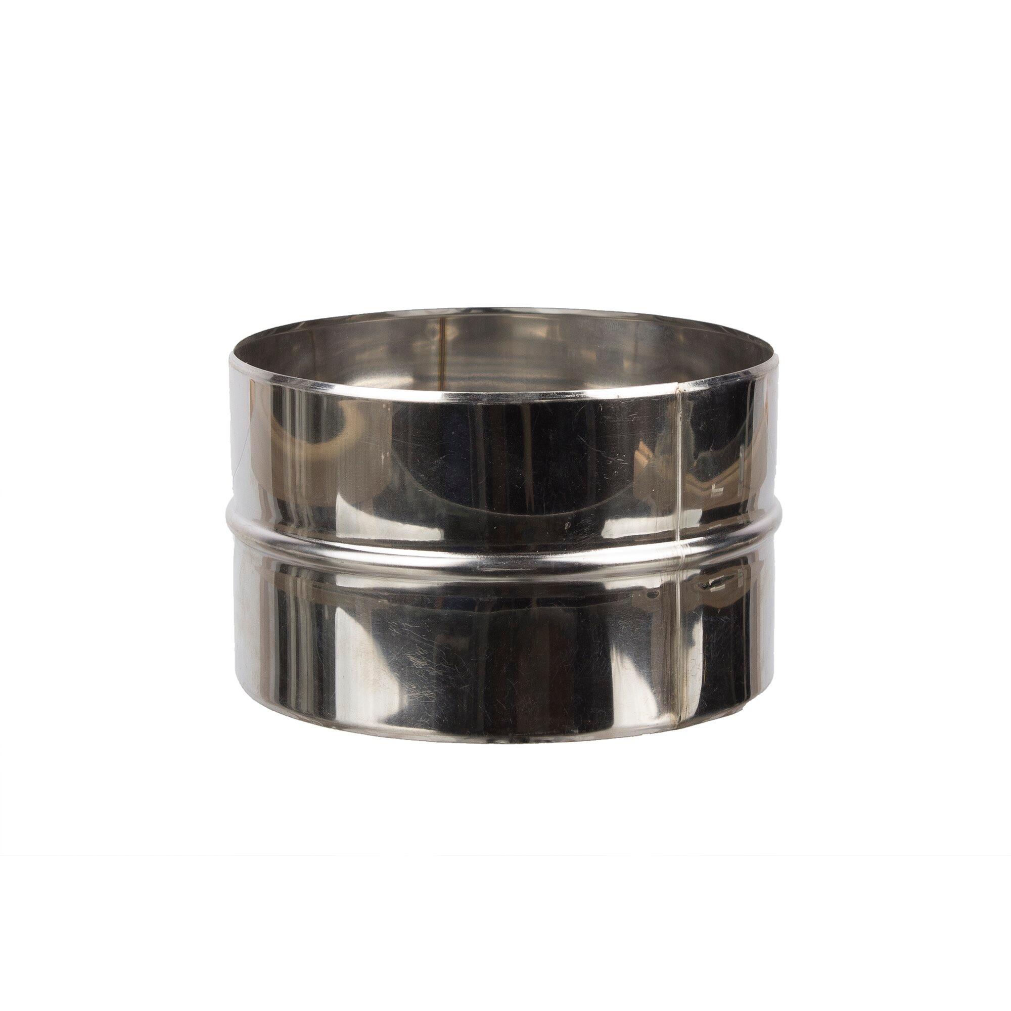 Mufa inox, grosime 0.5 mm, Ø 100 mm, argintiu