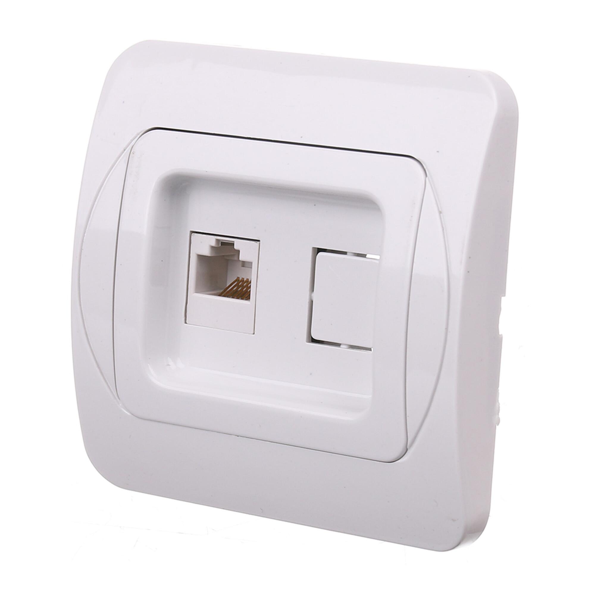 Priza date (RJ45) Quatric Praktic, clasica, IP20, alba | Leroy Merlin
