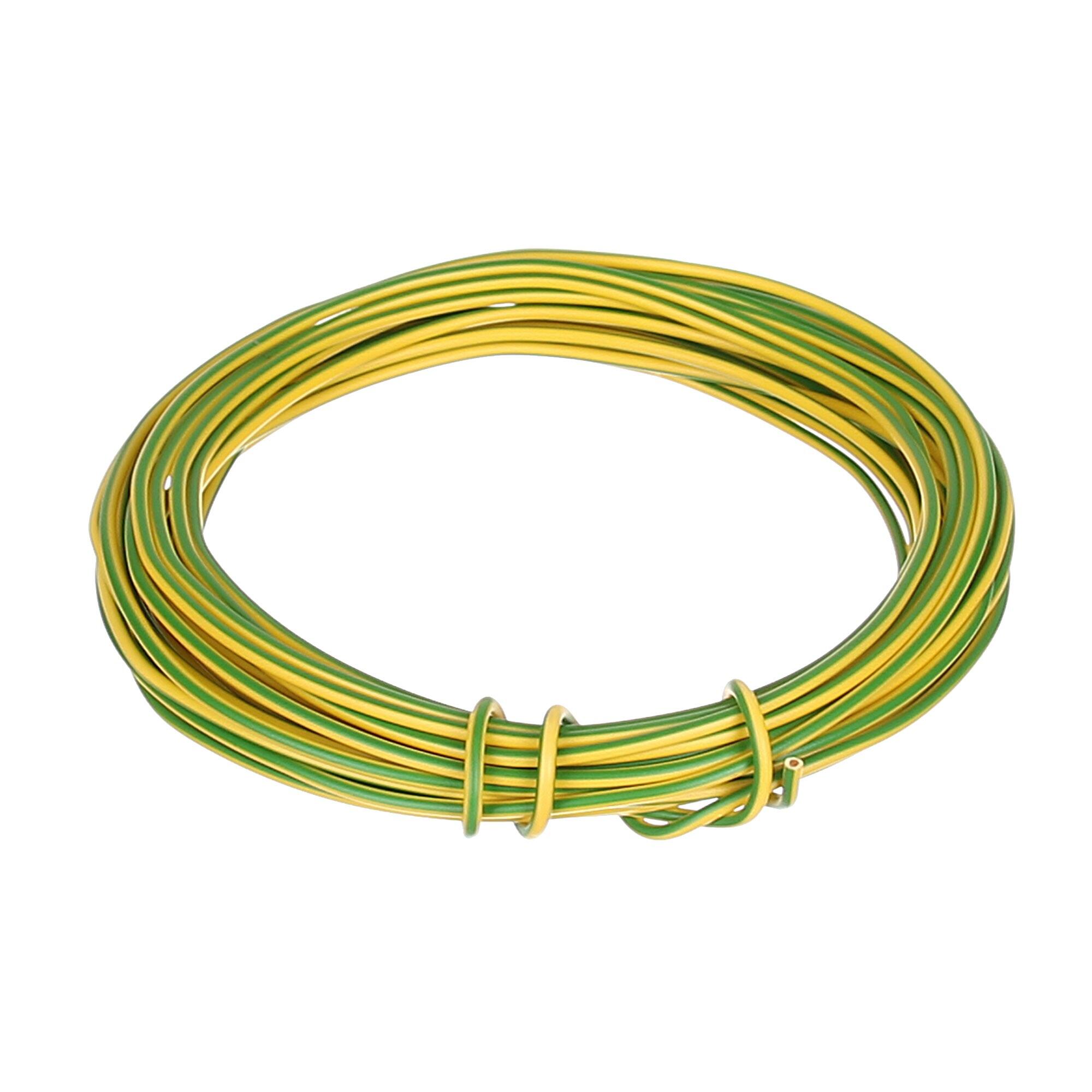 Cablu electric FY, H07V-U, 1.5 mm², 10 m, verde/galben
