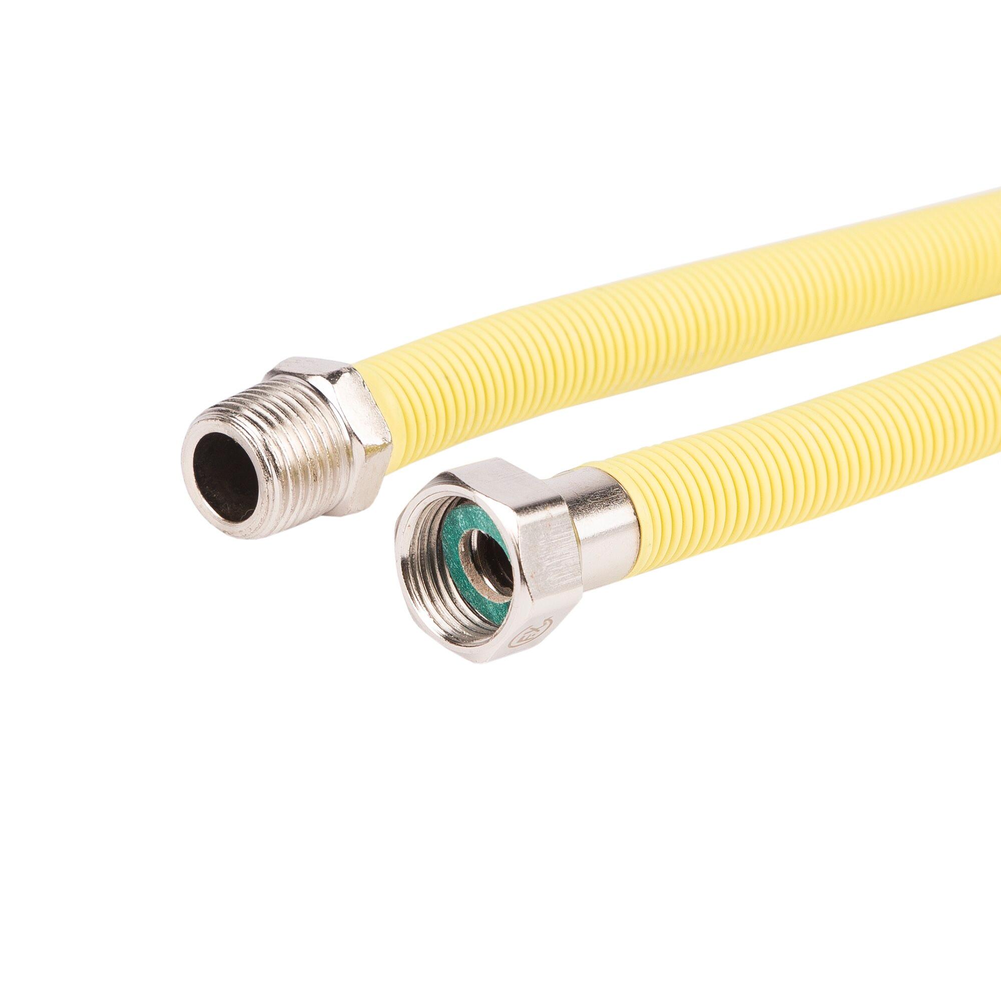 Racord extensibil pentru gaz cu protectie PVC, L 75 - 150 cm, 1/2