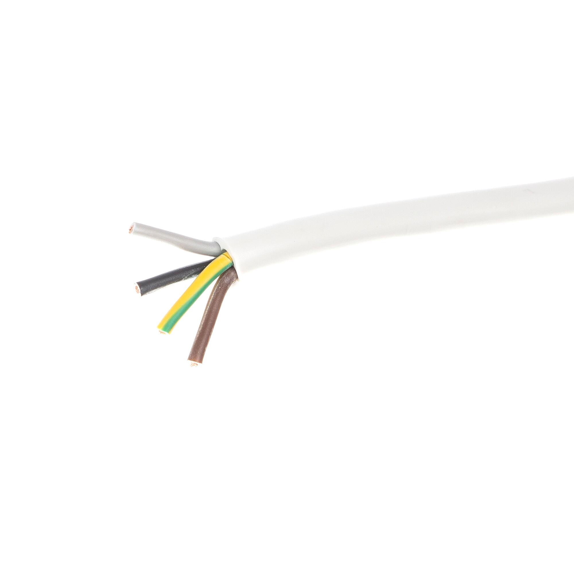 Cablu electric MYYM, H05VV-F, 4 x 2.5 mm², alb, la metru