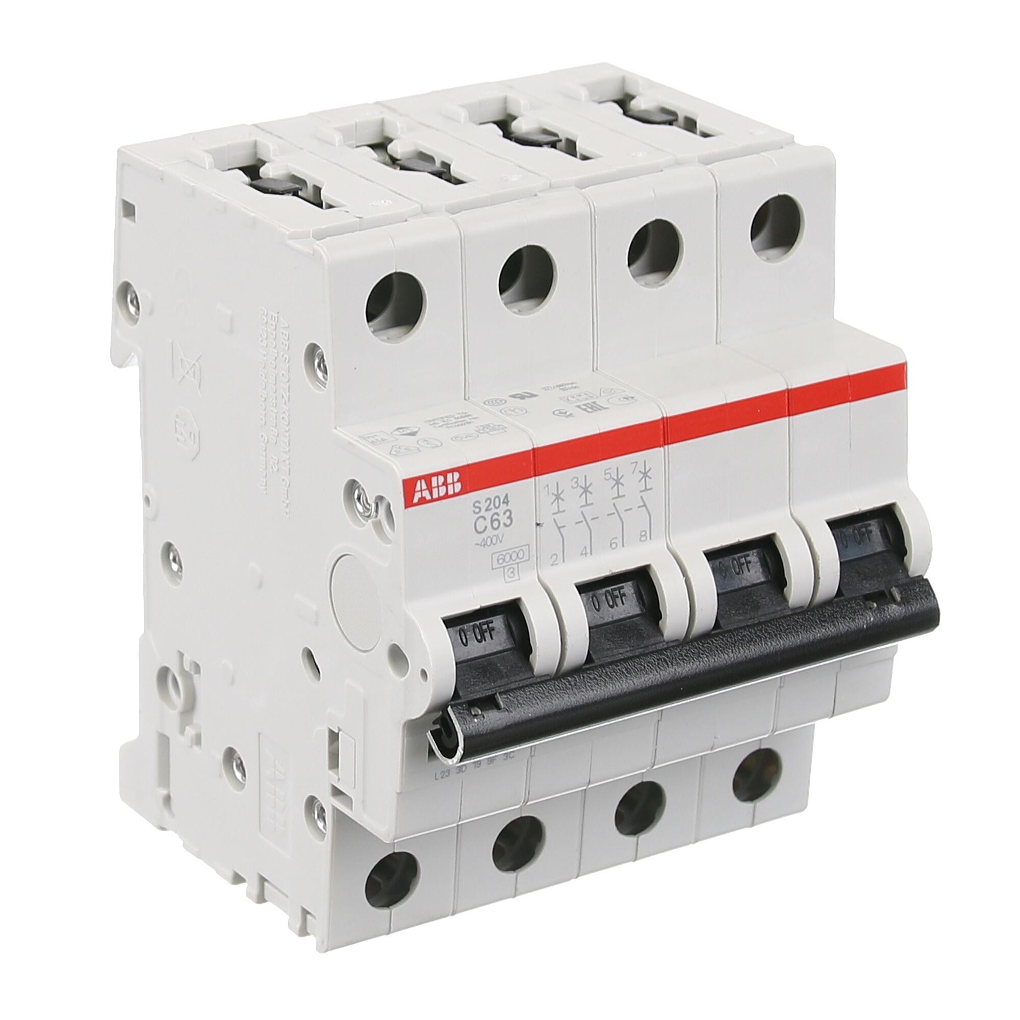 Disjunctor Disjunctor modular ABB, tetrapolar, 63A, 4P | Leroy Merlin
