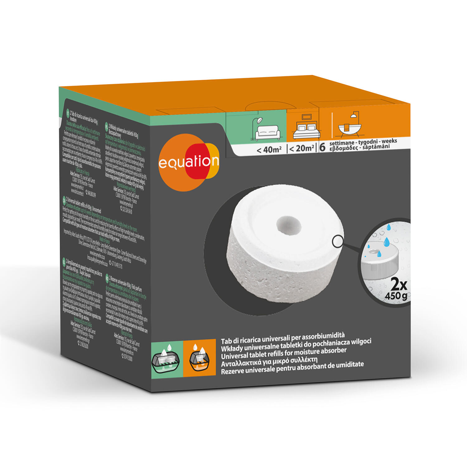 Deumidificatore Bagno SET 6 Vaschette 400 Ml Assorbi Umidità Profumate VANIGLIA Anti Odore Deumidificatore Sali Per Bagno Cucina Camper Caravan Roulotte Ripostiglio Dispensa Armadio Cosa Mettere Negli Armadi