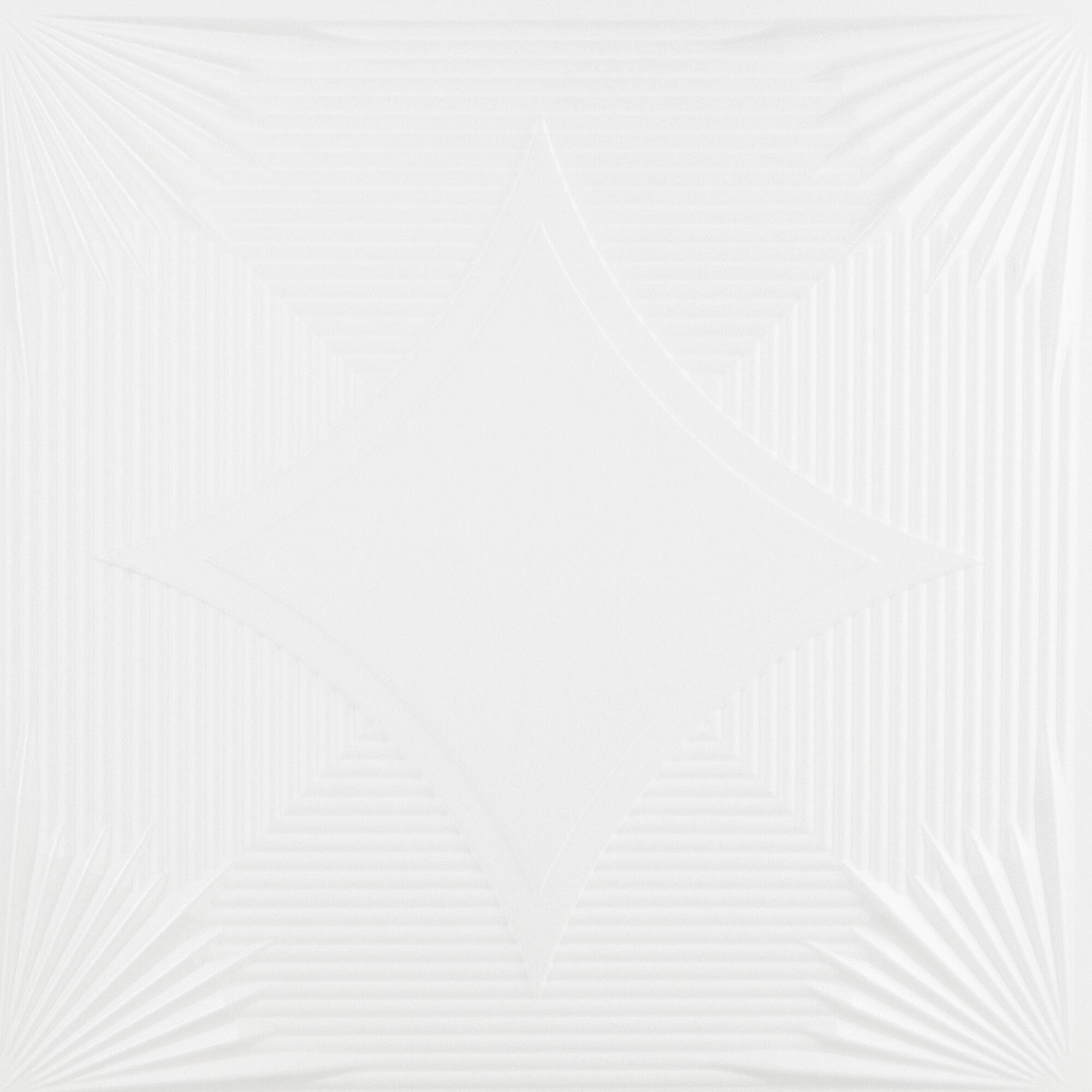 Tavan fals decorativ Romb, polistiren extrudat, 5 mm, 50 x 50 cm, alb
