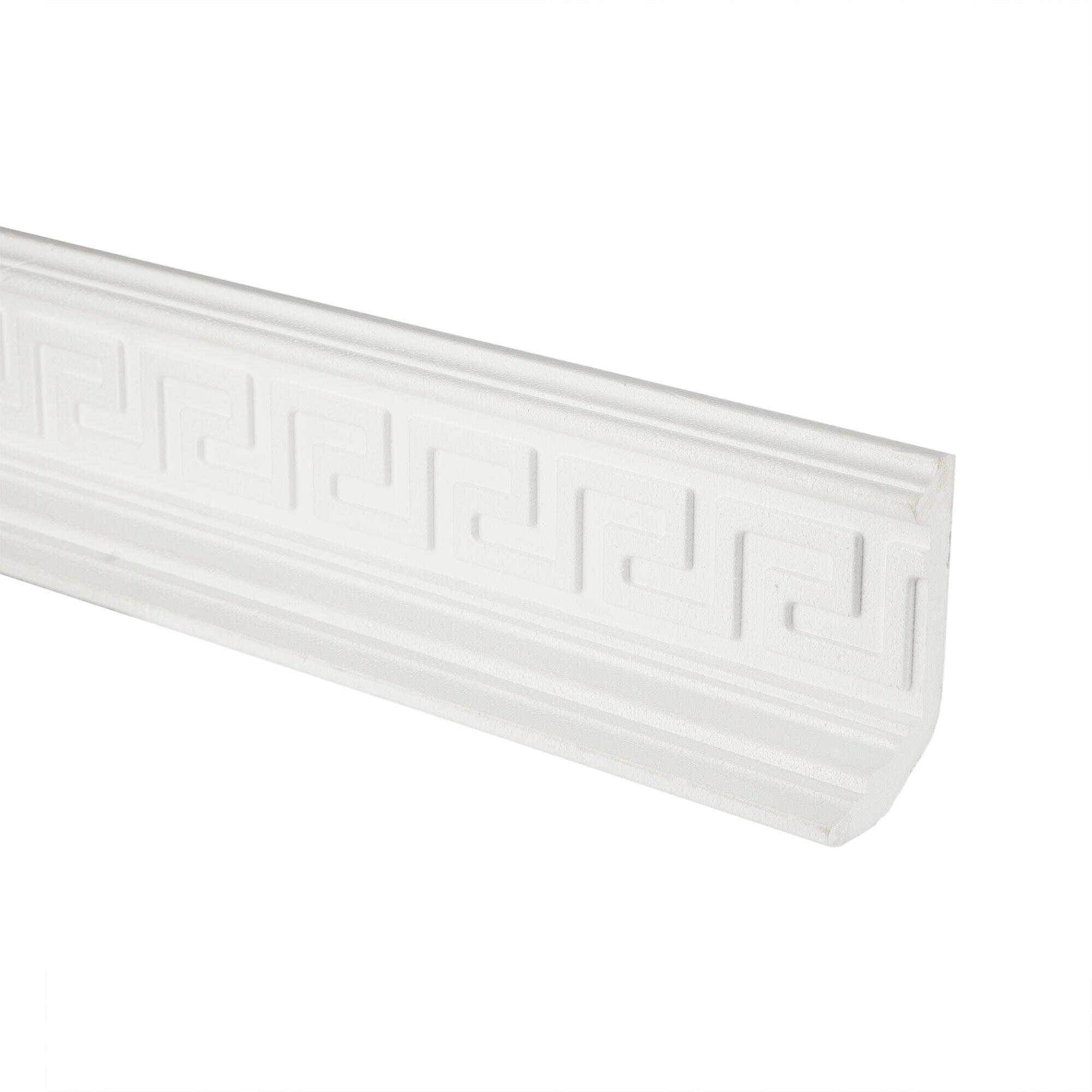 Bagheta polistiren expandat de colt DP163, 200 x 14.5 cm, alb