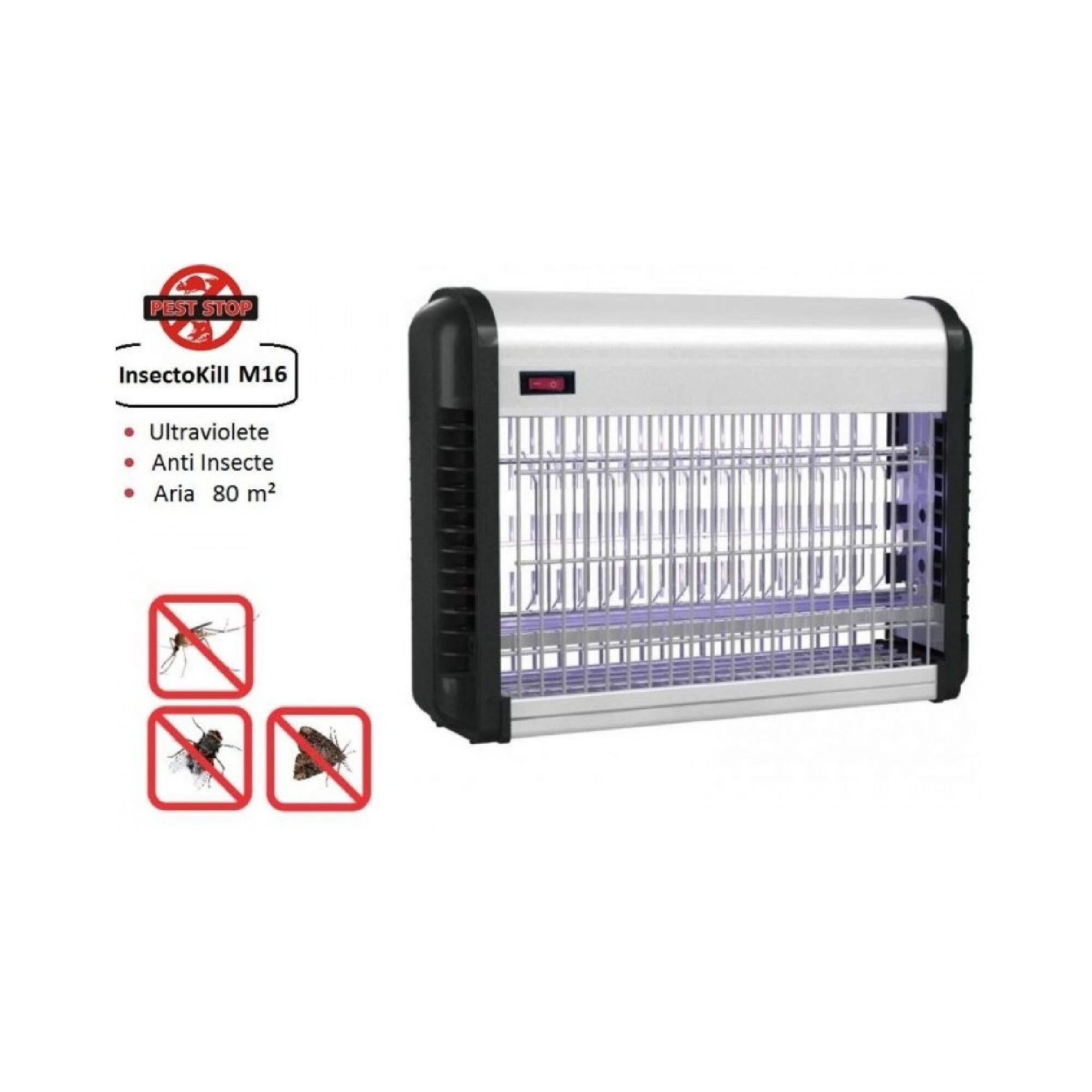 Aparat anti-insecte cu UV, pentru 80 m²