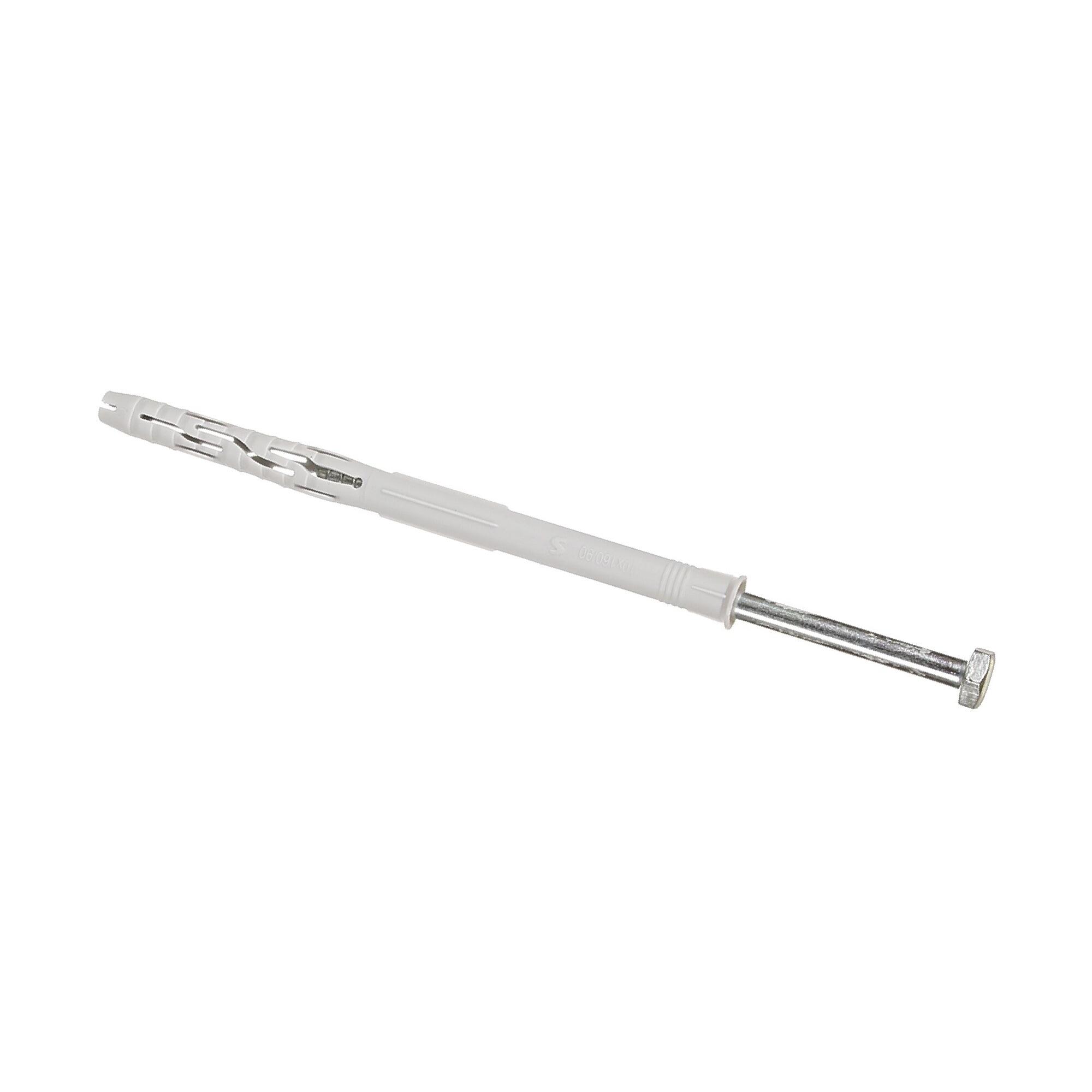 Diblu cu surub hexagonal, pentru caramida goala, nailon si otel, Ø 10 x 160 mm