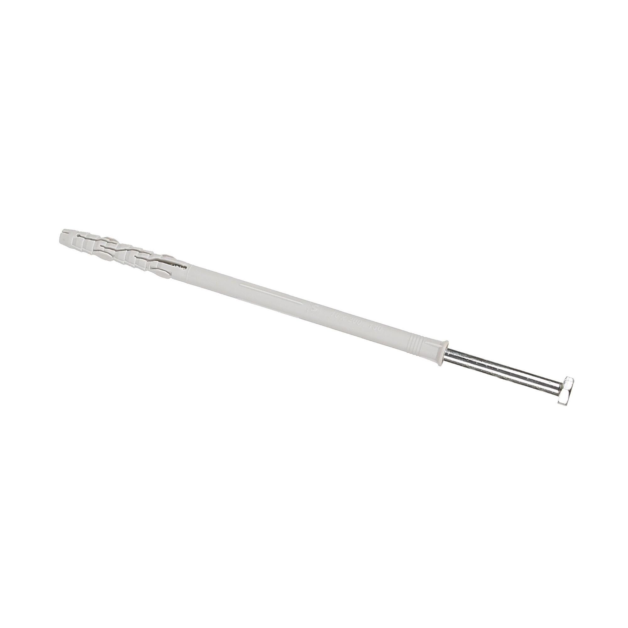 Diblu cu surub hexagonal, pentru caramida goala, nailon si otel, Ø 10 x 230 mm